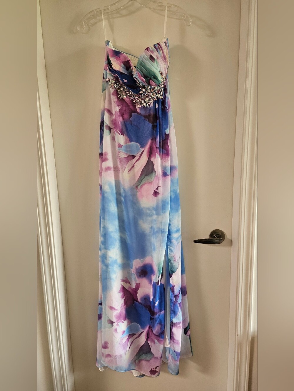 Floral Dress Strapless With Optional Straps